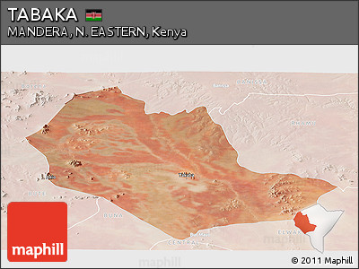 Satellite Panoramic Map of TABAKA, lighten