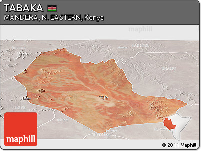 Satellite Panoramic Map of TABAKA, lighten, semi-desaturated