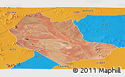 Satellite Panoramic Map of TABAKA, political outside