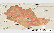 Satellite Panoramic Map of TABAKA, shaded relief outside