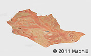 Satellite Panoramic Map of TABAKA, single color outside