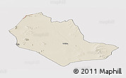 Shaded Relief Panoramic Map of TABAKA, cropped outside