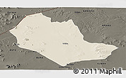 Shaded Relief Panoramic Map of TABAKA, darken