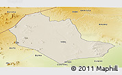 Shaded Relief Panoramic Map of TABAKA, physical outside