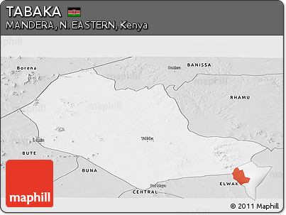 Silver Style Panoramic Map of TABAKA