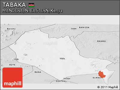 Silver Style Panoramic Map of TABAKA