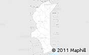 Silver Style Simple Map of N. EASTERN