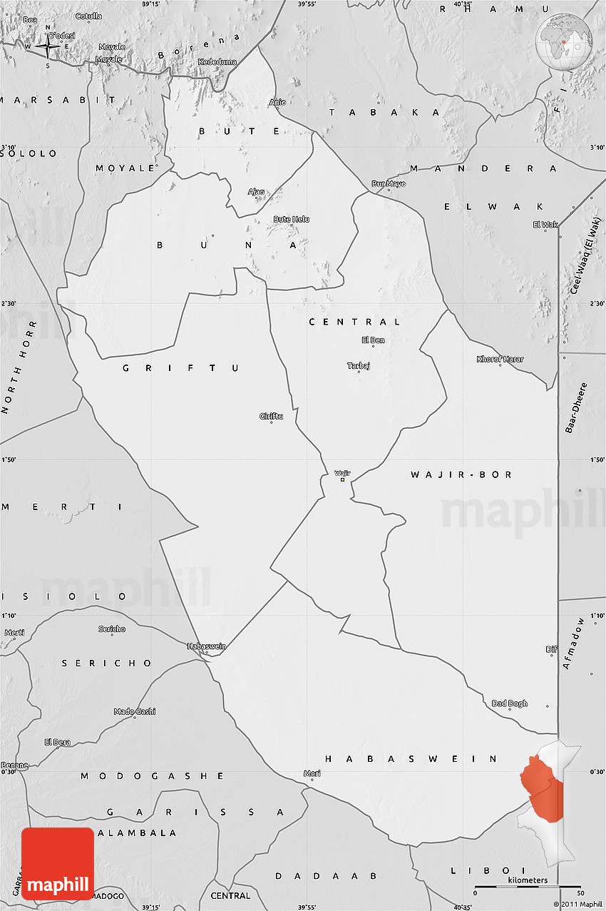 Silver Style Map of WAJIR