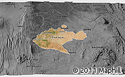 Satellite 3D Map of NAIROBI, darken, desaturated
