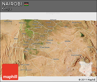 Satellite 3D Map of NAIROBI