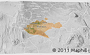 Satellite 3D Map of NAIROBI, lighten, desaturated