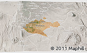 Satellite 3D Map of NAIROBI, lighten, semi-desaturated