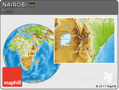 Physical Location Map of NAIROBI