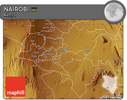 Physical Map of NAIROBI