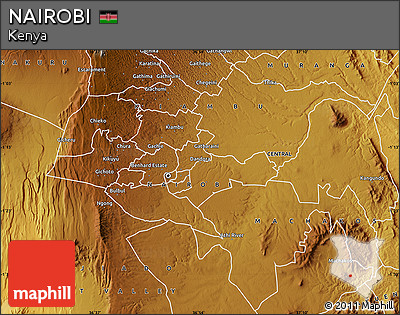Physical Map of NAIROBI