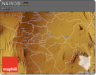 Physical Map of NAIROBI