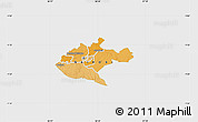 Political Map of NAIROBI, single color outside