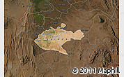 Satellite Map of NAIROBI, darken