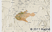 Satellite Map of NAIROBI, shaded relief outside