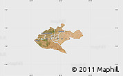 Satellite Map of NAIROBI, single color outside