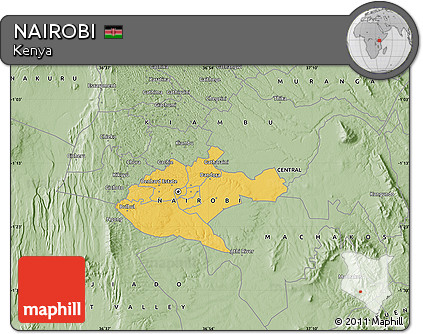 Savanna Style Map of NAIROBI