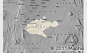 Shaded Relief Map of NAIROBI, darken, desaturated