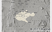 Shaded Relief Map of NAIROBI, darken, semi-desaturated
