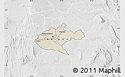 Shaded Relief Map of NAIROBI, lighten, desaturated