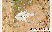 Shaded Relief Map of NAIROBI, satellite outside
