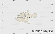 Shaded Relief Map of NAIROBI, single color outside