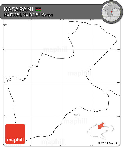 Blank Simple Map of KASARANI