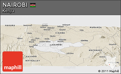Classic Style Panoramic Map of NAIROBI