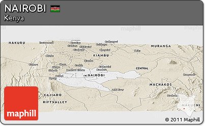 Classic Style Panoramic Map of NAIROBI