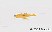 Political Panoramic Map of NAIROBI, cropped outside