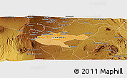 Political Panoramic Map of NAIROBI, physical outside