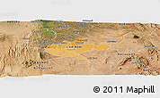 Political Panoramic Map of NAIROBI, satellite outside