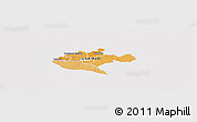 Political Panoramic Map of NAIROBI, single color outside