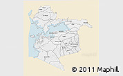 Classic Style 3D Map of NYANZA, single color outside