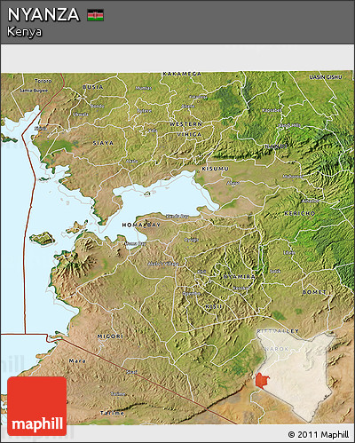 Satellite 3D Map of NYANZA