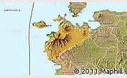 Physical 3D Map of MBITA, satellite outside