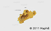 Physical 3D Map of MBITA, single color outside