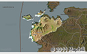 Satellite 3D Map of MBITA, darken