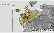 Satellite 3D Map of MBITA, desaturated