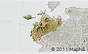 Satellite 3D Map of MBITA, lighten, semi-desaturated
