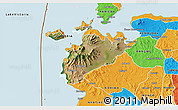 Satellite 3D Map of MBITA, political outside
