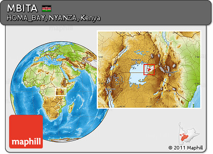 Physical Location Map of MBITA, highlighted parent region