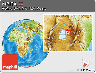 Physical Location Map of MBITA, highlighted parent region