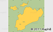 Savanna Style Simple Map of MBITA, cropped outside