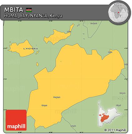 Savanna Style Simple Map of MBITA