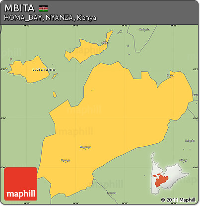 Savanna Style Simple Map of MBITA